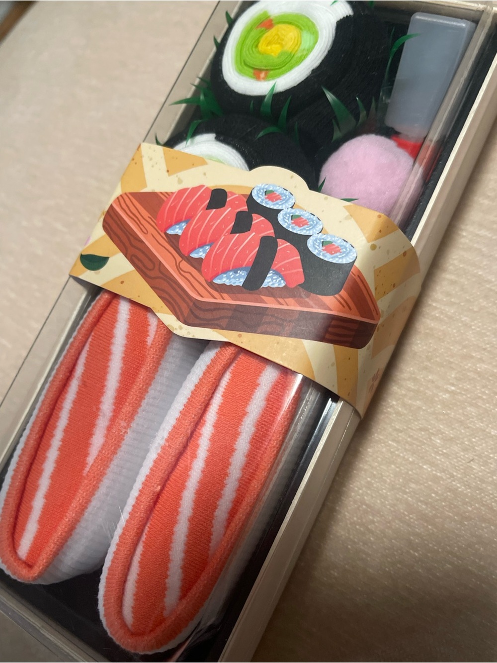 Sushi Socks - Orange & White